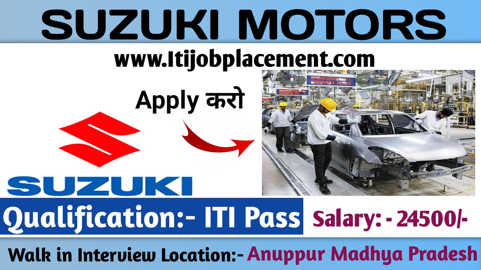 SUZUKI MOTORS iti pass job