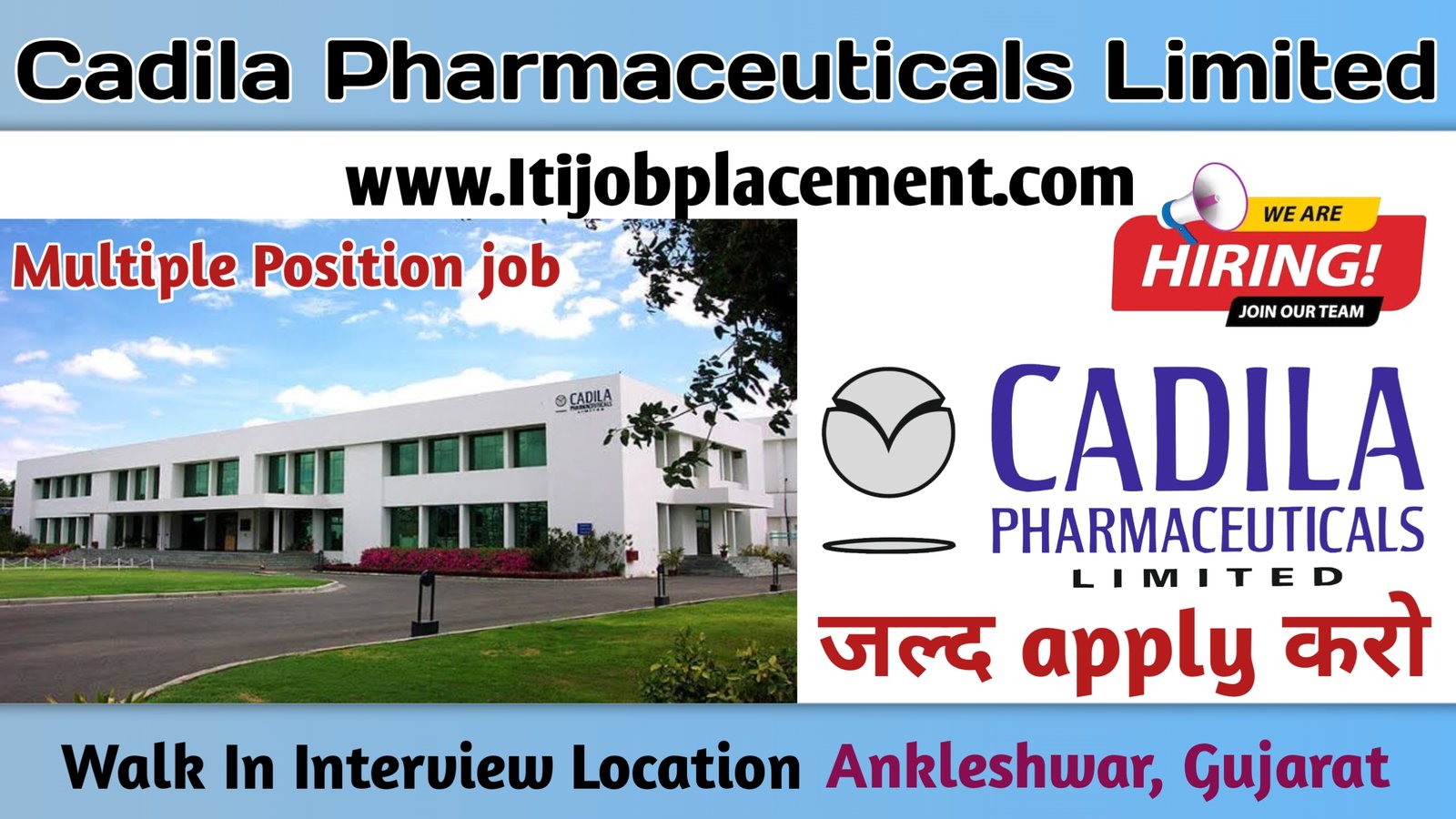 Cadila Pharmaceuticals Limited Campus job